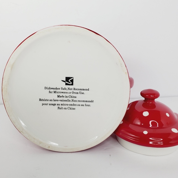 Red Christmas Snowman Teapot Ceramic - Picture 6 of 7